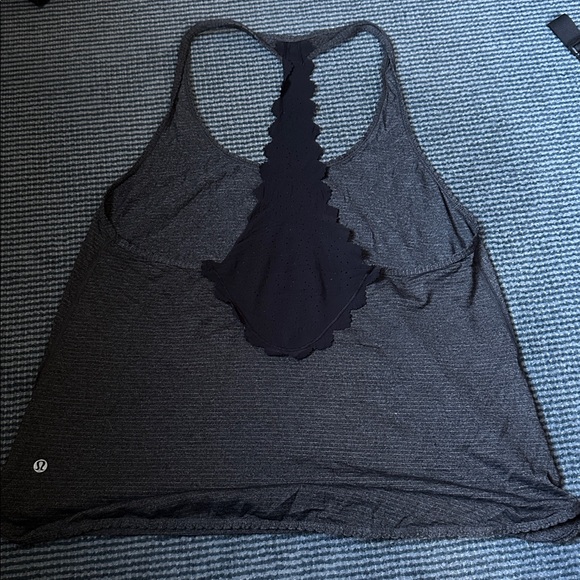 Dark Gray Racerback lululemon  Tank Top - Picture 2 of 2